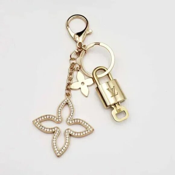 Louis Vuitton Accessories - 100% Auth Louis Vuitton Lock & Key with unbranded Bagcharm, Keycharm, Keychain